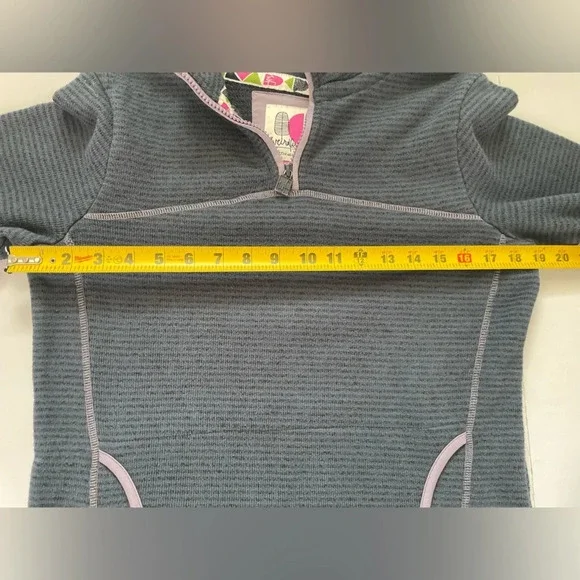 WeirdFish Blue Purple Pullover Quarter 1/4 Zip Sweater Performance Fleece S/M - Picture 12 of 12